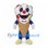 Ice Cream Mascot Costume with Colorful Dots and Clown Face