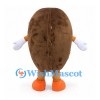 Potato Mascot Costume in Brown with Orange Shoes