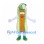 Hot Dog Mascot Costume with Green Cap and Shoes