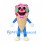 Ice Cream Mascot Costume with Pink Scoop and Colorful Dots