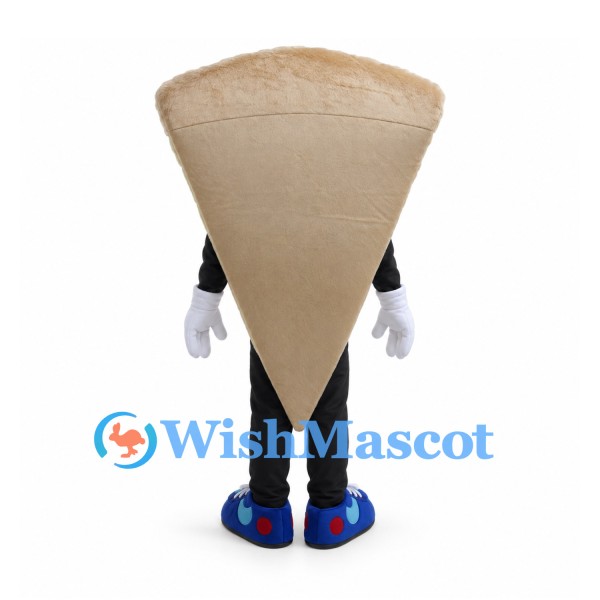 Pizza Slice Mascot Costume with Pepperoni and Chef Hat