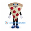 Pizza Slice Mascot Costume with Pepperoni and Chef Hat