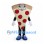 Pizza Slice Mascot Costume with Pepperoni and Chef Hat