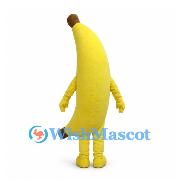 Banana Mascot Costume in Yellow with Brown Tips