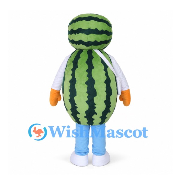 Watermelon Mascot Costume with White Shirt and Shoulder Bag