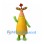 Cone Character Mascot Costume in Yellow with Flower Propeller Hat