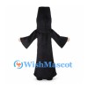 Wizard Mascot Costume with Black Robe and White Beard