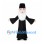 Wizard Mascot Costume with Black Robe and White Beard
