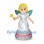 Fairy Mascot Costume with Silver Dress, Green Wings and Star Wand