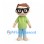 Boy Mascot Costume with Black Glasses and Green Polo Shirt