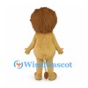 Lion Mascot Costume in Tan with Shaggy Brown Mane
