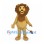 Lion Mascot Costume in Tan with Shaggy Brown Mane