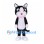 Cat Mascot Costume in Black and White with Pink Collar