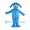 Dog Mascot Costume in Blue with Long Floppy Ears