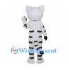 White Tiger Mascot Costume with Black Stripes