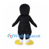 Penguin Mascot Costume in Black and White with Yellow Beak