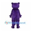 Panther Mascot Costume in Purple with White Whiskers