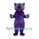 Panther Mascot Costume in Purple with White Whiskers