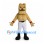 Bulldog Mascot Costume with Muscular Chest and White Trousers