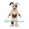 Dog Mascot Costume in Cream with Brown Patches