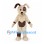 Dog Mascot Costume in Cream with Brown Patches