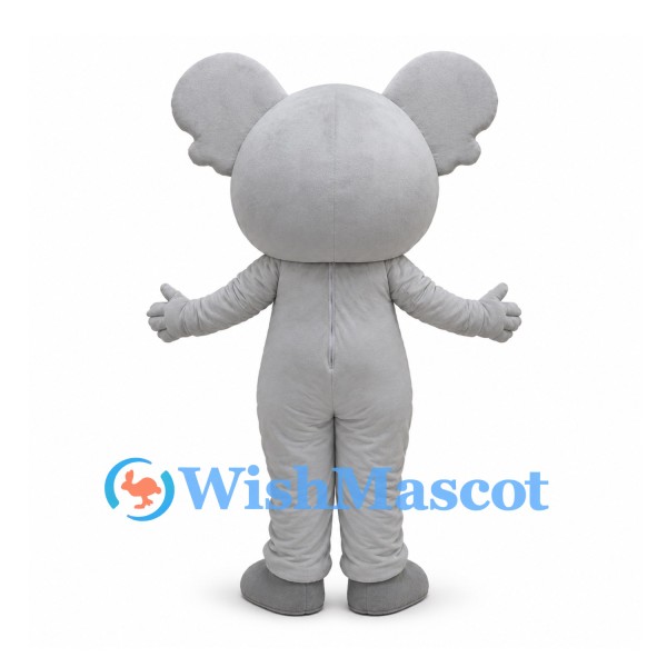 Koala Mascot Costume in Gray with Cream Belly