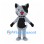 Cat Mascot Costume in Gray with Black Eye Patch and Belly