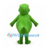 Dinosaur Mascot Costume in Green with Cream Belly