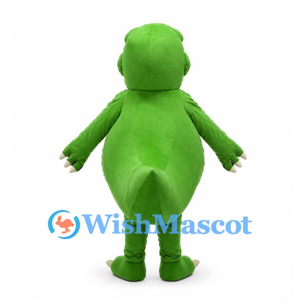 Dinosaur Mascot Costume in Green with Cream Belly