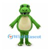 Dinosaur Mascot Costume in Green with Cream Belly