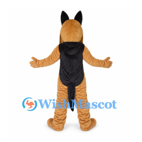 German Shepherd Mascot Costume in Tan and Black