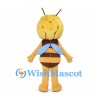 Bee Mascot Costume with Blonde Hair and Blue Wings