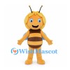 Bee Mascot Costume with Blonde Hair and Blue Wings