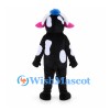 Cow Mascot Costume in Black and White with Pink Snout and Belly