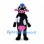 Cow Mascot Costume in Black and White with Pink Snout and Belly