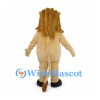 Lion Mascot Costume in Tan with Long Layered Mane