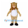 Lion Mascot Costume in Tan with Long Layered Mane