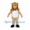 Lion Mascot Costume in Tan with Long Layered Mane
