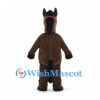 Horse Mascot Costume in Brown with Black Mane and Pink Bridle