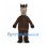 Horse Mascot Costume in Brown with Black Mane and Pink Bridle