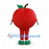 Apple Mascot Costume in Red with Green Leaf and Shoes