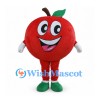 Apple Mascot Costume in Red with Green Leaf and Shoes
