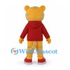 Tiger Mascot Costume with Red Hoodie and Sneakers