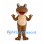 Frog Mascot Costume in Brown with Stripes and Patterned Belly