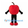 Apple Mascot Costume in Red with Black Arms and Legs