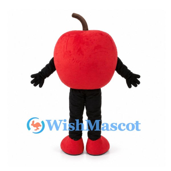 Apple Mascot Costume in Red with Black Arms and Legs