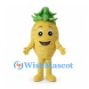 Pineapple Mascot Costume in Yellow with Green Leaf Crown
