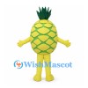 Pineapple Mascot Costume with Glasses and Green Leaf Crown