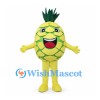 Pineapple Mascot Costume with Glasses and Green Leaf Crown