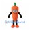 Carrot Mascot Costume in Orange with Green Leaf Top